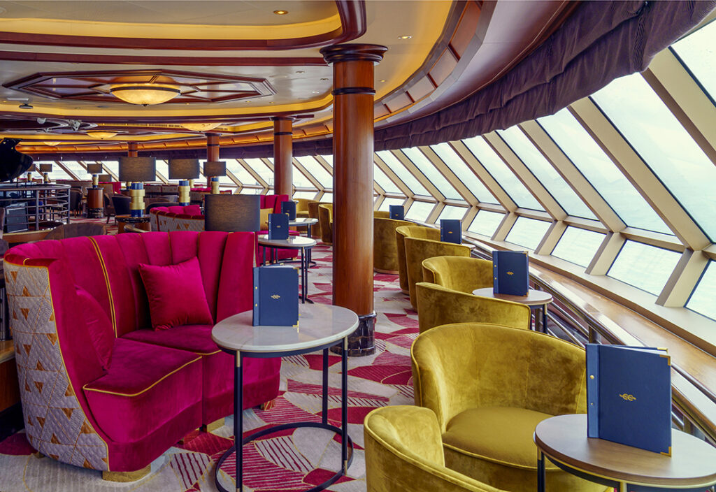 The new Commodore Club aboard Cunard's Queen Elizabeth.