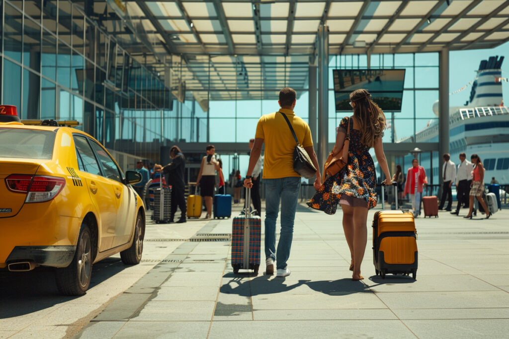 The first part of the cruise embarkation process is getting to the cruise terminal.