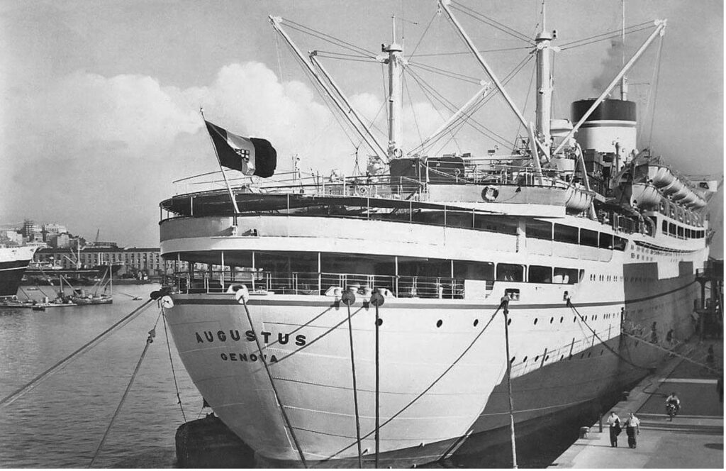 Augustus dock at Genoa, Italy. From the William H. Miller Collection.