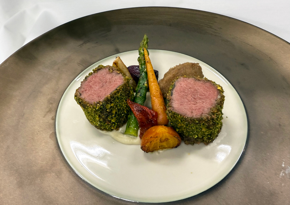 Koningstafel featured dish: Smoked Lamb w/ Pistachio Crust