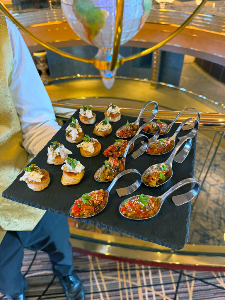 Starting the evening off right with small bites at the Koningstafel chef's table