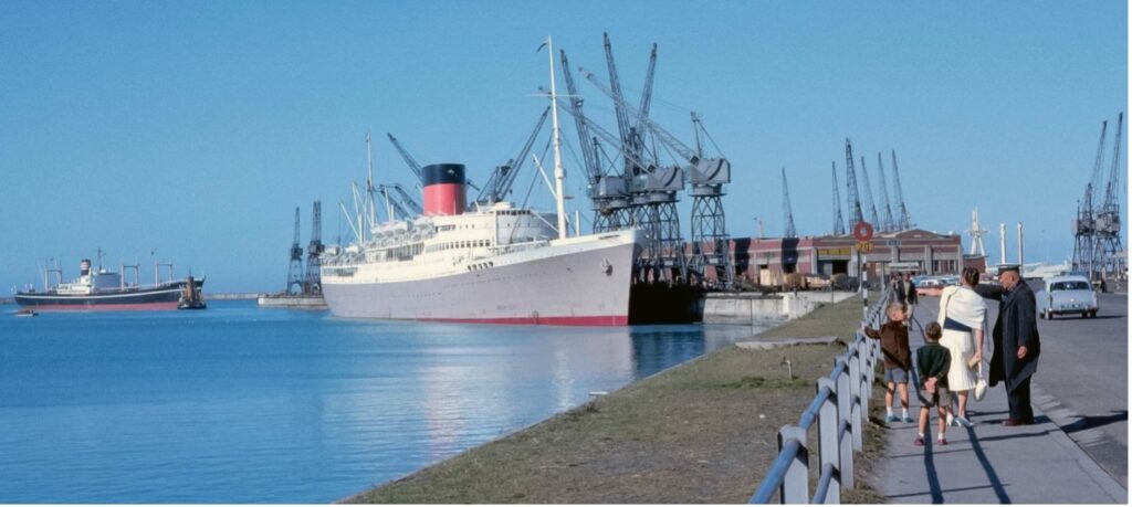 Union-Castle Lines Pretoria Castle at Port Elizabeth, South Africa