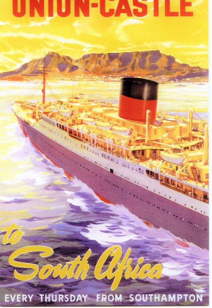 Union-Castle Lines' advertising poster.