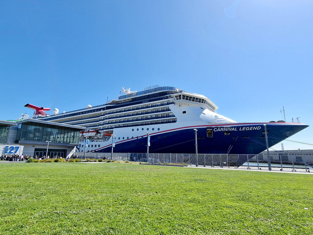 Carnival Legend at the Port of San Francisco. Image courtesy of Carnival Cruise Line.