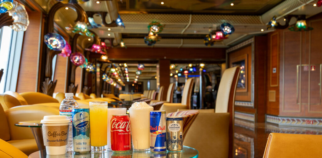 Selections in Carnival Cruise Line's new CHEERS! Zero Proof non-alcoholic beverage package.