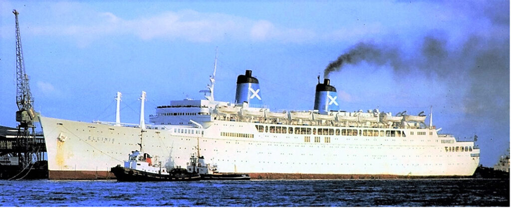 Lurline became the Ellinis for Chandris in 1963. From the William H. Miller Collection.