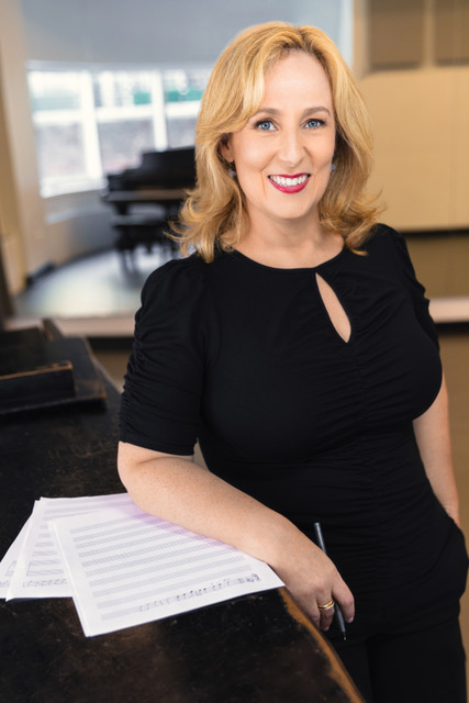 Composer Zina Goldrich is best known for her stage scores, including Junie B. Jones, The Musical (2004), and for her work in New York cabaret. Image courtesy of Crystal Cruises.