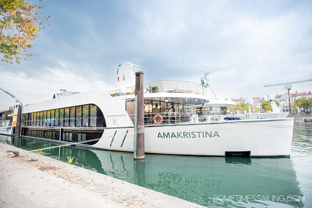 AmaKristina river cruise ship from AmaWaterways in the water