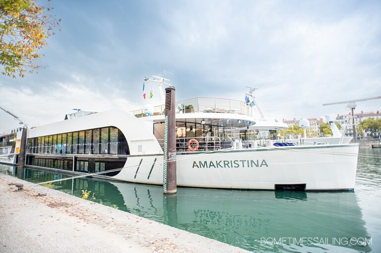 AmaKristina river cruise ship from AmaWaterways in the water