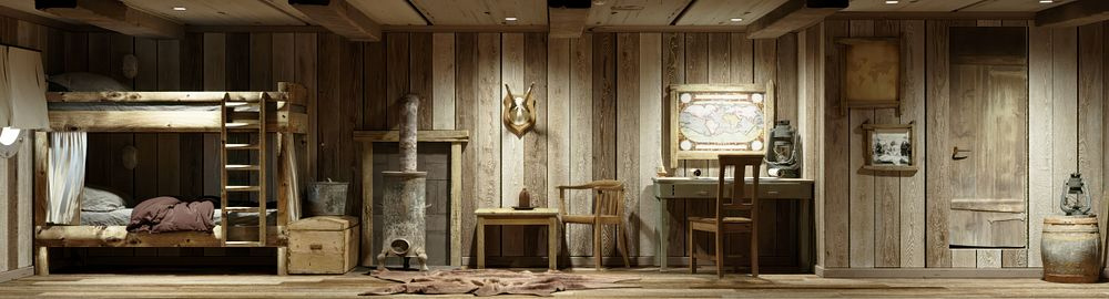 A rendering of what the 1896 Cabin will look like on HX Expeditions