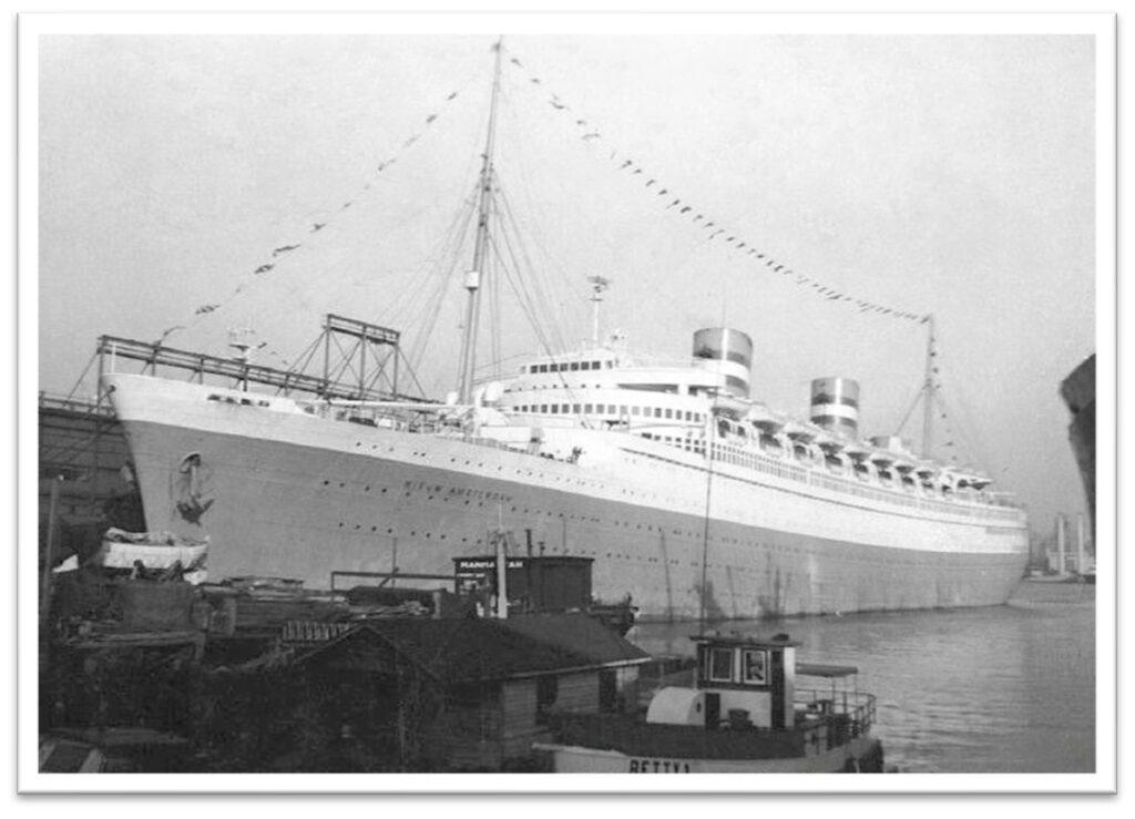 Nieuw Amsterdam at Hoboken’s Fifth Street pier. Credit William H. Miller.