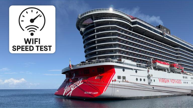 WiFi speed test results aboard Holland America Zuiderdam