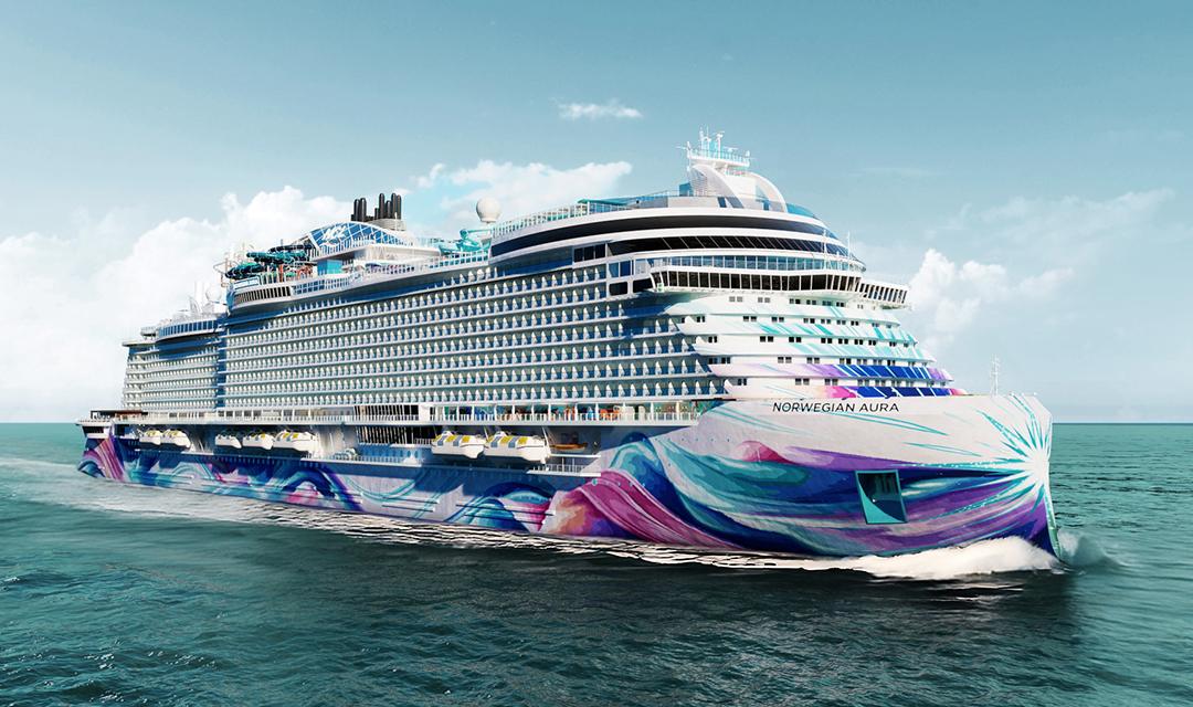 A rendering shows Norwegian Aura, NCL's newest class of ships. Credit: Norwegian Cruise Line.