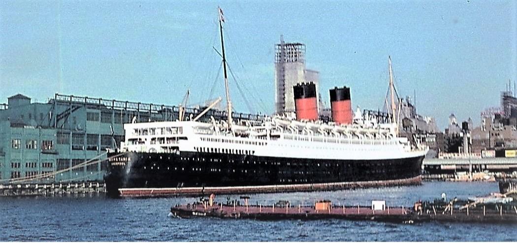 Mauretania at Pier 90 in New York, one of Cunard’s most admired liners in the 1950s. William H. Miller Collection