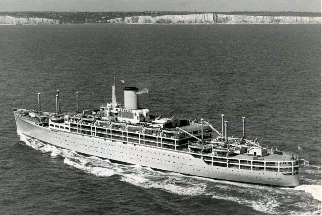 The liner Oronsay. Courtesy of the William H. Miller collection.