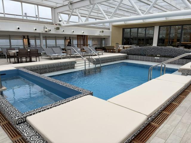 Viking Sky's pool is perfect in any weather, thanks to its retractable roof. Photo: Judi Cuervo