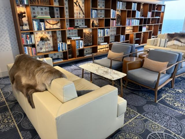 The upper level of Viking Sky's Explorer's Lounge--the perfect observation spot! Photo: Judi Cuervo