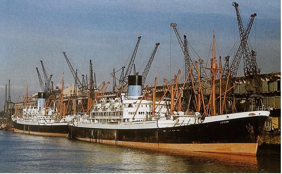 The Blue Funnel Line's Jason at Liverpool. Courtesy of the William H. Miller Collection.