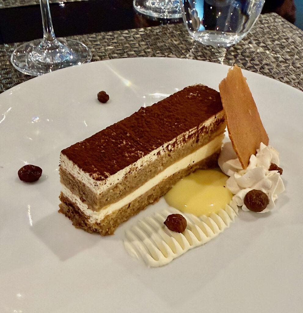 Dessert is served aboard Scenic Pearl following another evening on the Rhine and Moselle. Photo by Monte Mathews