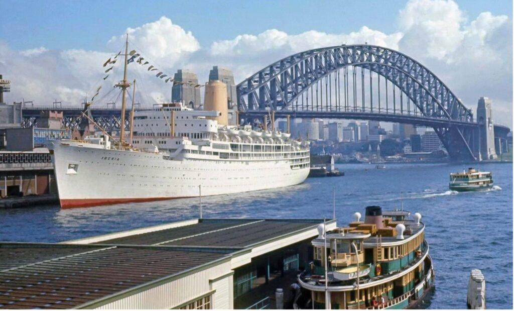 P&O's Iberia at Sydney Harbour. Courtesy of the William H. Miller Collection.