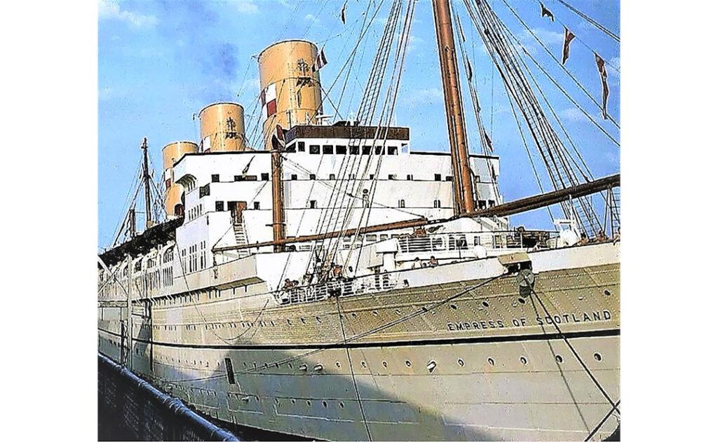 Empress of Scotland after returning to Canadian Pacific service. Courtesy of the William H. Miller Collection.