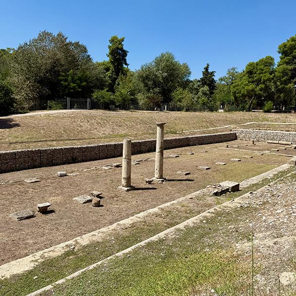 The remains of ancient Olympia’s stadium complex reveal traces of the site where the ancient Olympic Games were held. Credit: Monte Mathews