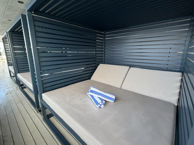 Scenic Eclipse II offers shaded cabanas on both the port and starboard sides. Photo: Judi Cuervo
