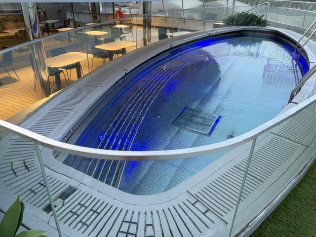 Scenic Eclipse II’s Vitality Pool offers a relaxing spot for a dip between activities. Photo: Judi Cuervo