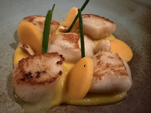 Pan-fried scallops are among the dinner offerings at Elements aboard Scenic Eclipse II. Photo: Judi Cuervo