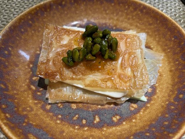 A baklava dessert is served at Night Market, Scenic Eclipse II’s eight-seat culinary experience. Photo: Judi Cuervo