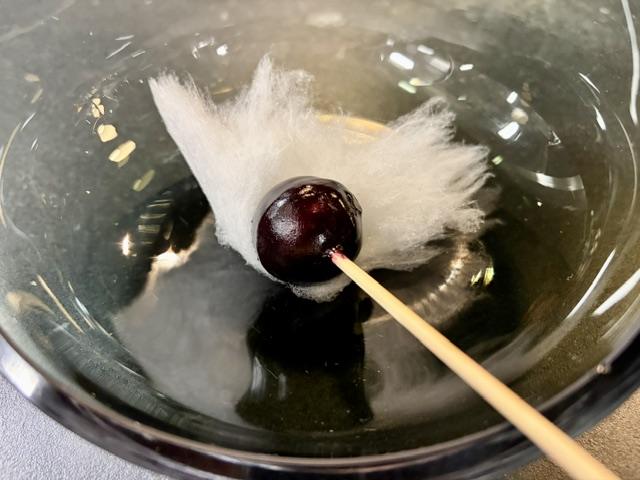 A foie gras lollipop is served during the invitation-only Chef’s Table experience aboard Scenic Eclipse II. Photo: Judi Cuervo