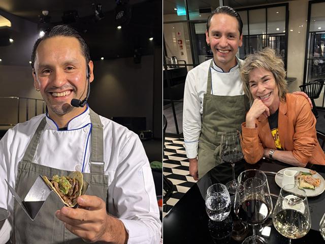 Top Chef Mexico winner Gabriel Rodriguez joins Judi Cuervo aboard Scenic Eclipse II. Photo: Judi Cuervo