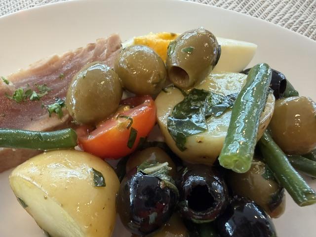 Tuna Niçoise is served during The Yacht Club’s France-themed buffet lunch as Scenic Eclipse II calls at Honfleur. Photo: Judi Cuervo
