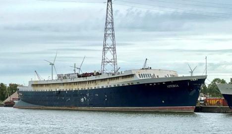 Astoria, the former Stockholm, laid up at Rotterdam near the end of her career, before her 2025 sale for recycling. From the William H. Miller Collection.